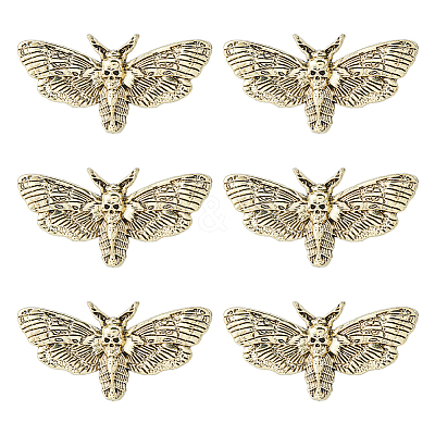6Pcs Gothic Alloy Lapel Pins for Backpack Clothes JEWB-FH0002-83AG-1