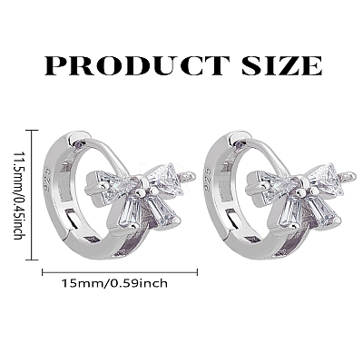1 Pair Brass Crystal Rhinestone Hoop Earrings EJEW-LP0009-16P-1