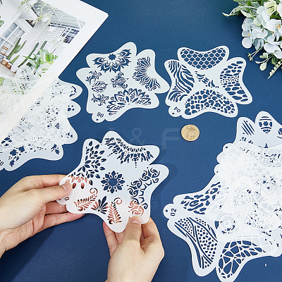 PET Plastic Face Drawing Painting Stencils Templates DIY-WH0304-914A-1