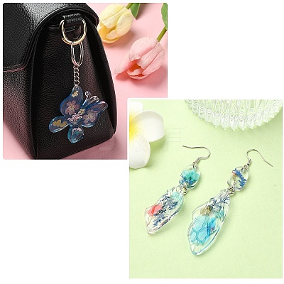 DIY Butterfly Charm Pendant Silicone Molds for DIY Earring Making DIY-YW0009-43-1