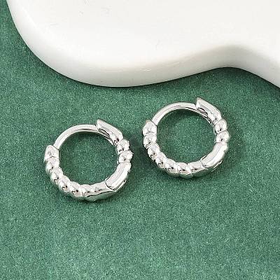 Brass Huggie Hoop Earrings KK-CBA8324-18E-P-1