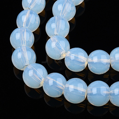 Transparent Glass Beads Strands GLAA-T032-T6mm-14-1