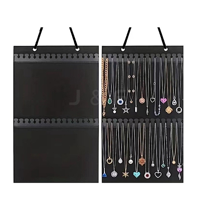 Felt Double Sided Hanging Jewelry Rolls for Earrings Necklaces Bracelets PW-WG35DBD-03-1