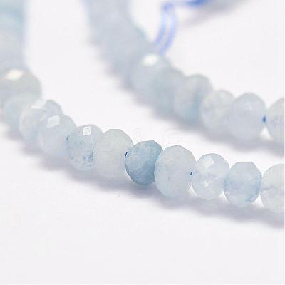 Natural Aquamarine Bead Strands G-P279-64-4mm-1