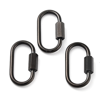 PVD Vacuum Plating 304 Stainless Steel Screw Carabiner Lock Charms STAS-H107-04C-B-1