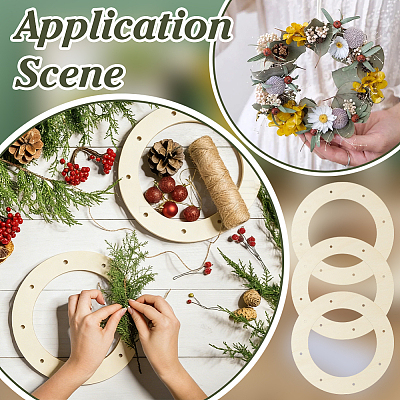 12pcs Unfinished Wood Craft Pendants DIY-OC0016-10A-1