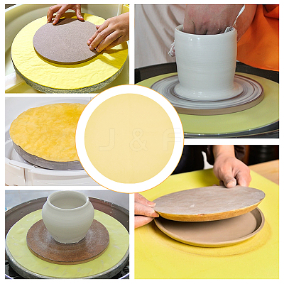 2 Sheets 2 Styles Pottery Wheel Mat Cloth AJEW-BC0006-52-1