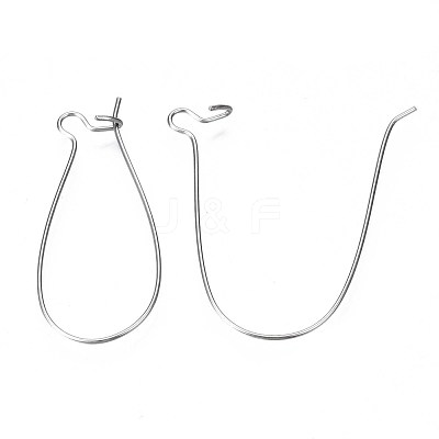 Tarnish Resistant 304 Stainless Steel Hoop Earring Findings STAS-S117-008F-01-1