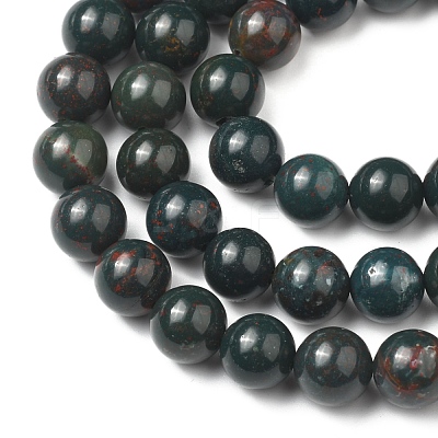 Natural Indian Bloodstone Beads Strands G-G954-02-8mm-1
