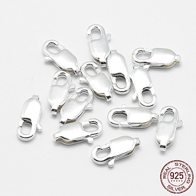 925 Sterling Silver Lobster Claw Clasps STER-G019-03-10mm-1