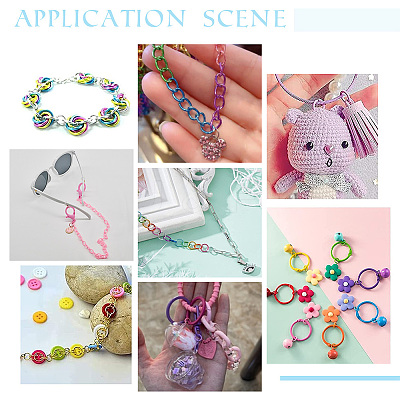200Pcs 10 Colors Zinc Alloy Open Jump Rings FIND-PH0006-86-1