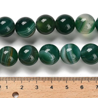 Dyed Natural Banded Agate Beads Strands G-G175-A07-01-1