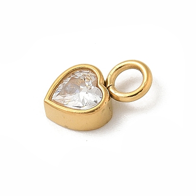 Ion Plating(IP) 304 Stainless Steel with Rhinestone Charms STAS-G351-14G-1