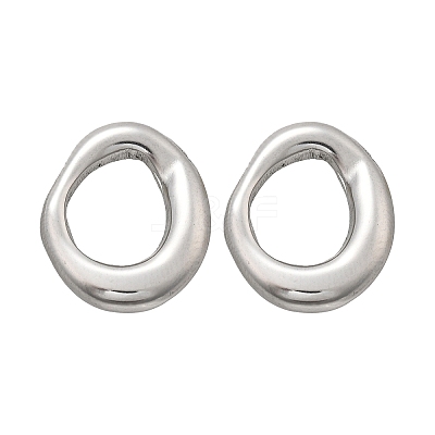 304 Stainless Steel Chunky Oval Studs Earrings for Women EJEW-K306-28P-1