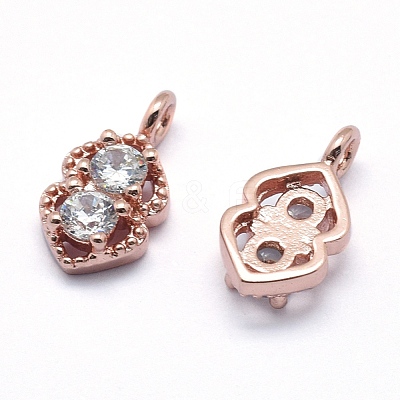Brass Charms ZIRC-J040-39RG-NR-1