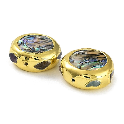 Rack Plating Brass Beads KK-K348-25G-1
