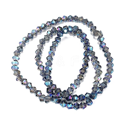 Transparent Electroplate Glass Beads Strands EGLA-A039-T3mm-UA07-1