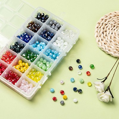 18 Colors Electroplate Glass Beads EGLA-JP0002-03B-8mm-1