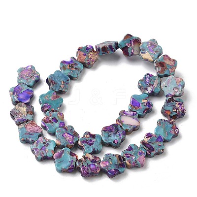 Dyed Synthetic Imperial Jasper Beads Strands G-D337-14mm-B02-1