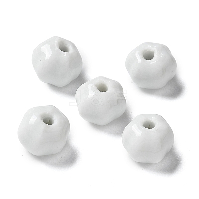 Vintage Porcelain Pumpkin Beads PORC-L080-H12-1