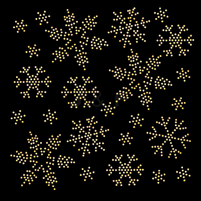 Snowflake Pattern Hotfix Rhinestones DIY-WH0430-205F-1