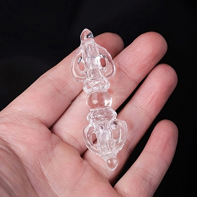 Natural Quartz Crystal Carved Vajra Figurines for Home Desktop Decoration PW-WG96012-01-1