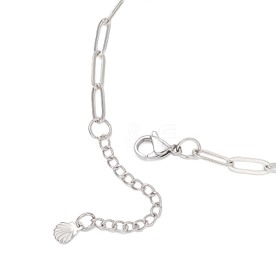 3Pcs Ocean Theme 304 Stainless Steel Charm Bracelets BJEW-JB12218-1