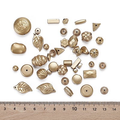 Plated Acrylic Beads MACR-YW0001-29G-1