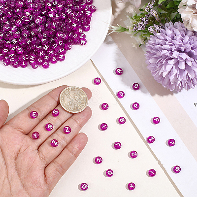 1000Pcs Transparent Acrylic Beads TACR-ME0001-08C-1