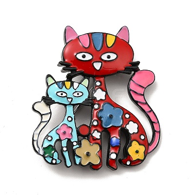 Alloy Enamel Brooches X-JEWB-P013-18EB-1