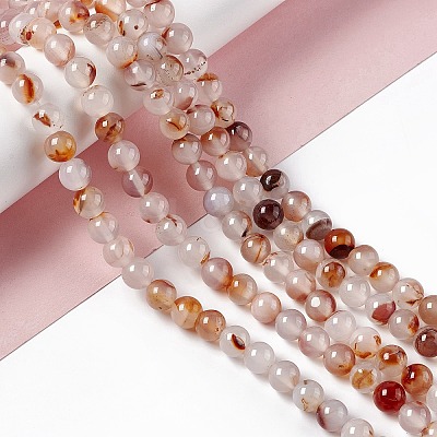 Natural Dendritic Agate Beads Strands X-G-C011-01A-1