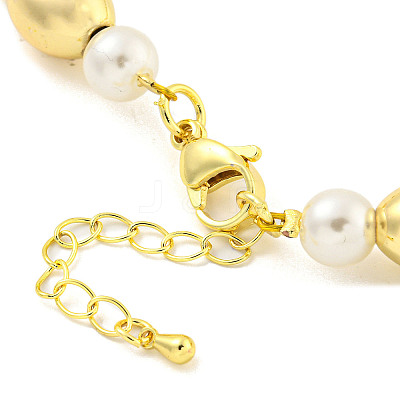 Brass Beaded Necklaces NJEW-P307-03G-1