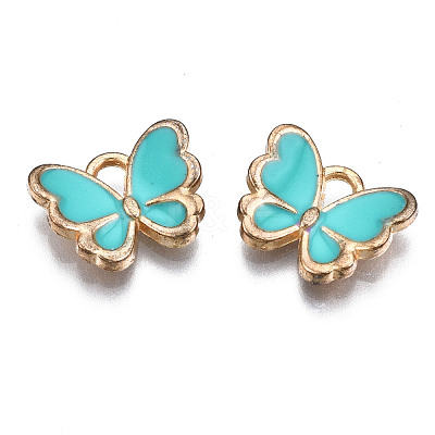 Alloy Enamel Charms X-ENAM-S121-070G-1
