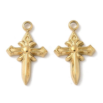 304 Stainless Steel Pendants STAS-D127-07G-1
