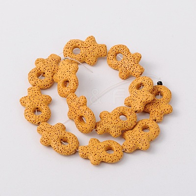 Synthetic Lava Rock Bead Strands G-N0094-13-1