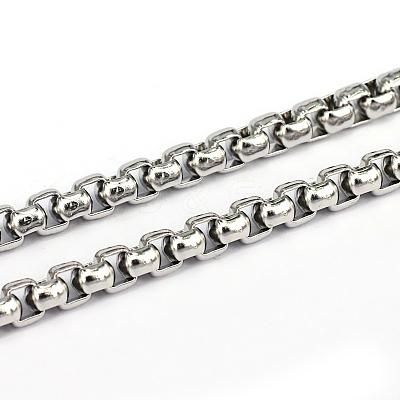 Tarnish Resistant 304 Stainless Steel Box Chains CHS-L001-29-5mm-1
