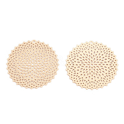 Rack Plating Brass Filigree Pendants LS-KKC-T001-64KC-1