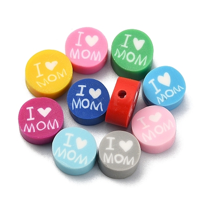 100Pcs 10 Colors Handmade Polymer Clay Beads CLAY-YW0001-64-1