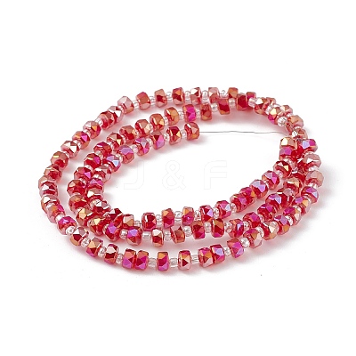 Transparent Electroplate Glass Beads Strands EGLA-F153-AB02-1