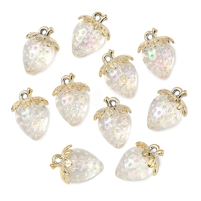 10Pcs Transparent Acrylic Pendants MACR-FS0002-08A-1