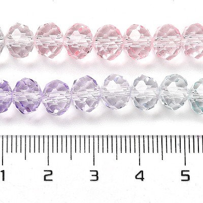 Transparent Painted Glass Beads Strands LS-DGLA-A034-T8mm-A23-1