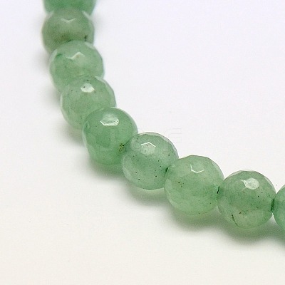 Natural Green Aventurine Beads Strands G-M037-6mm-01-1
