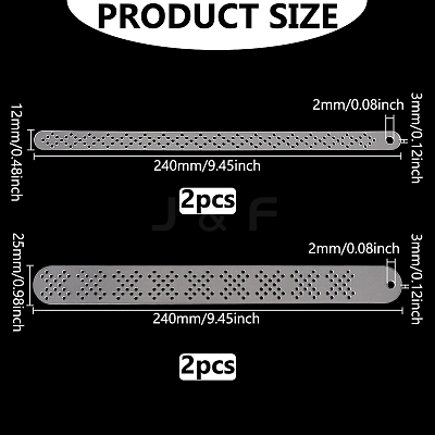4Pcs Acrylic Belt Templates AJEW-WH0270-488A-1