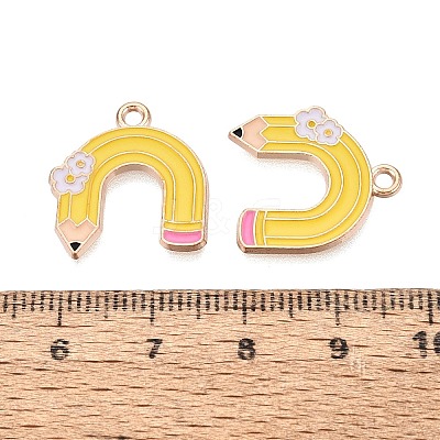 Alloy Enamel Pendants ENAM-Q004-01KCG-15-1