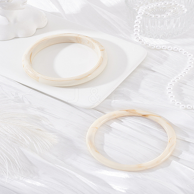 2Pcs 2 Styles Resin Bangles for Women BJEW-LP0004-48A-1
