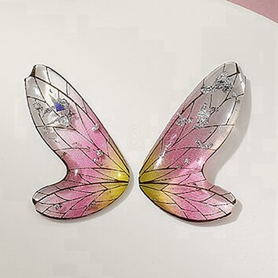 Gradient Color Transparent Resin Pendants RESI-TAC0019-06B-1