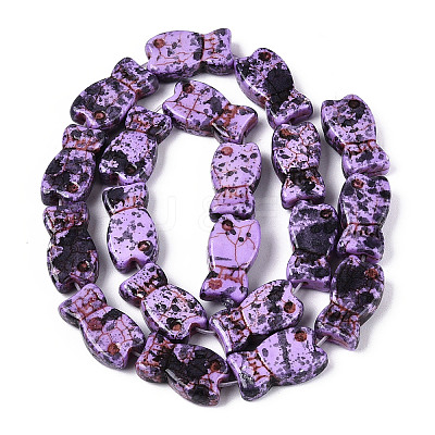 Spray Painted Synthetic Turquoise Beads Strands TURQ-T004-16D-1