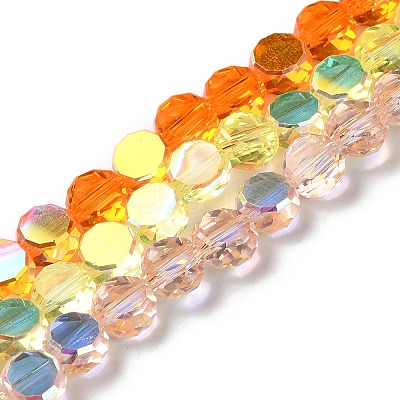Transparent Electroplate Glass Beads Strands GLAA-Q099-D01-M02-1