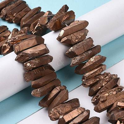Natural Quartz Crystal Points Beads Strands G-K181-B30-1