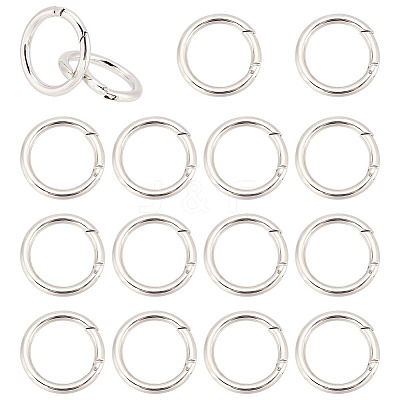 10Pcs Alloy Spring Gate Rings FIND-DC0002-39-1